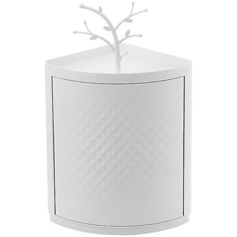 QORVA-Étagère murale triangulaire étanche pour salle de bain – Installation facile sans outils – Rotation 360° – Matériau ABS – Hauteur 31.5 cm (1/4)
