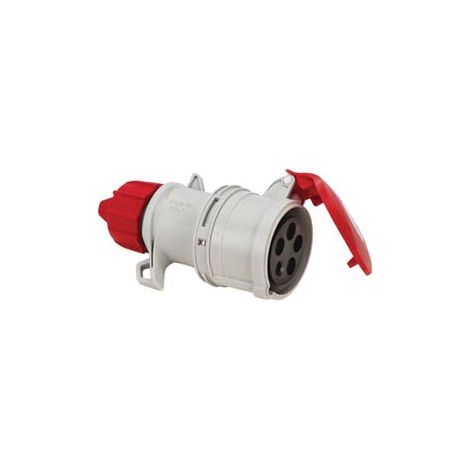 PRESA INDUSTRIALE VOLANTE ARGO ROSSA 3P+N+T 16A IP54- - cablaggio a vite 71105V - 1 pezzi FANTON