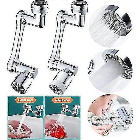 Rallonge de robinet 1080 avec filtre anti-éclaboussures rotatif, kit de robinet pivotant, 1 pièce (1/4)