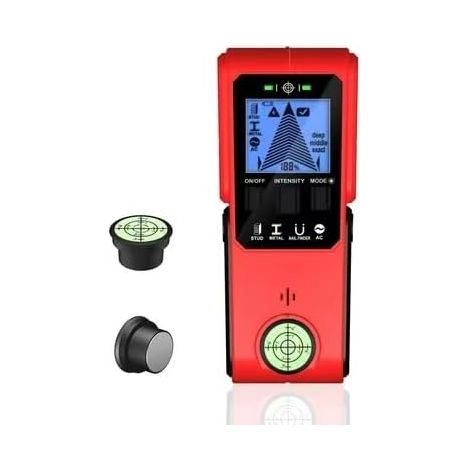 Bolzensucher-Wandscanner, 5-in-1-Multifunktions-Bolzensucher mit Mikroprozessor-Chip und HD-LCD-Display für die Mitte und Kante von Holz, AC-Draht, Metall und Bolzen