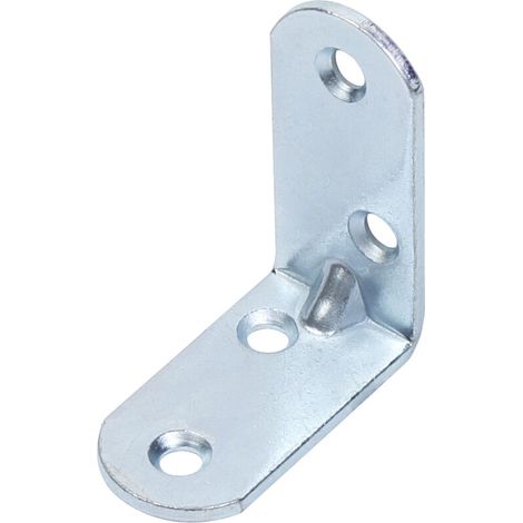 Équerre de chaise – zinguée – avec extrémités arrondies – 40 x 40 x 19 mm – Set de 40 pièces – Marque (1/2)
