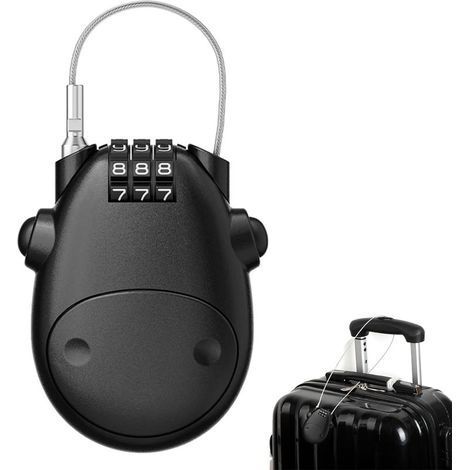 1 Pièces Antivol Velo Code,Misez À 3 Chiffres Serrure À Combinaison,Antivol Poussette,Antivol Velo Code,Cadenas Code Velo,Cadenas Velo,Câble Acier 75 Cm,Pour Les Vélos,Motos,Bagages(Noir) (1/5)
