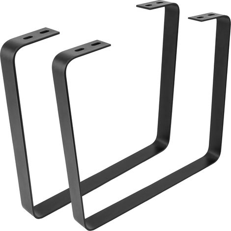 PrimeMatik - Pieds rectangulaire de petite table et banc en acier 480 x 45 x 420 mm 2-pack (1/5)
