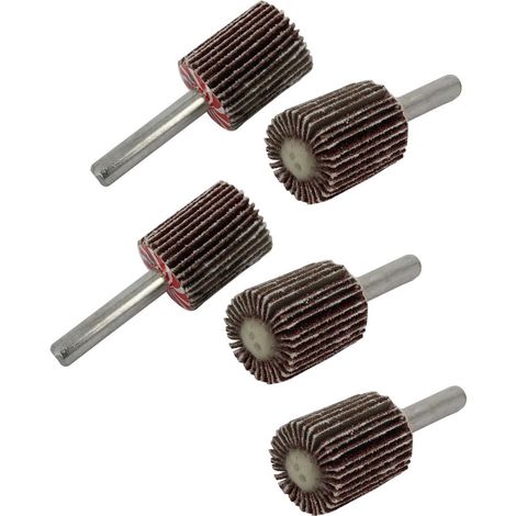 6mm Schaft 20mm Durchmesser Zylinderkopf Schmirgelpapier Schleifklappe Rad 5st (1/2)