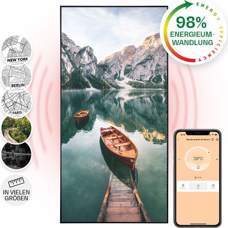 Wonderwall Air Art Smart Infrarotheizung See Vertikal 60x120cm 700W (1/5)