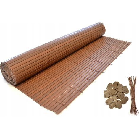 Doppelseitige PVC-Balkonmatte 0,8 x 3 m, braun (1/5)