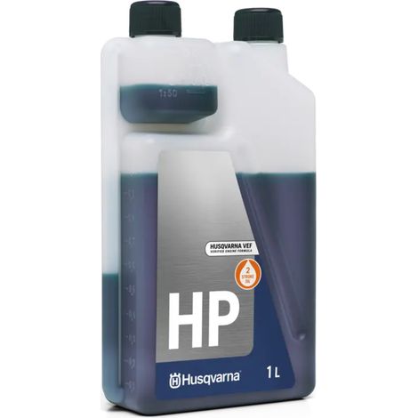 Miscela di olio per motori a due tempi 1 L HP Husqvarna 2T con dosatore per decespugliatori