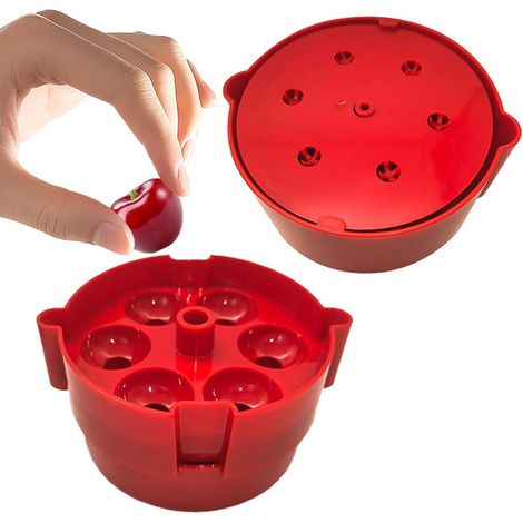 Dénoyauteur de cerises 6-en-1, extracteur de noyaux multiple pour dômes. (1/5)