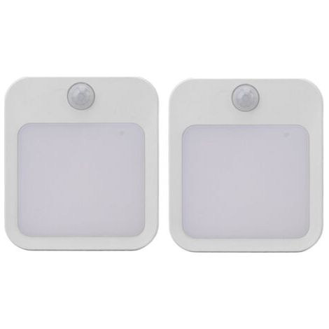 Mini veilleuse LED blanche chaude avec capteur de mouvement, 2 pièces, veilleuse à luminosité réglable, prise ue 110-220V (1/5)