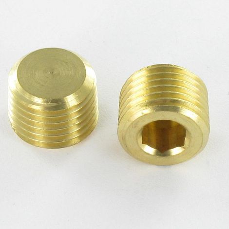1/4 GAZ Longueur 10 6 pans Clé 6 Laiton R.1102-10 pièces