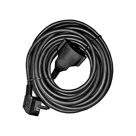 Prolongador con 1 toma 2p+t 16a 250v 10 m de cable h05vv-f 3g1,5mm², negro (1/2)