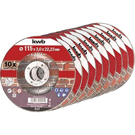 SET DISCHI DA SBAVO PER PIETRA IN LATTA DIAM.115x3.0 MM 10 PZ (1/2)