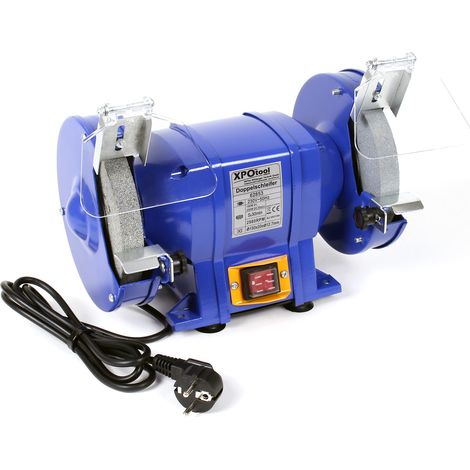 XPOtool Smerigliatrice doppia 250W Ø mole 150mm Con mola a grana grossa e mola a grana fine