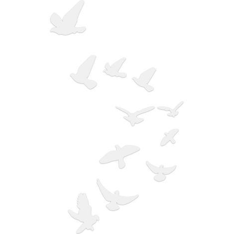 Sticker mural miroir en forme d'oiseau, à faire soi-même, pour la décoration du salon et de la chambre (argenté) (1/5)