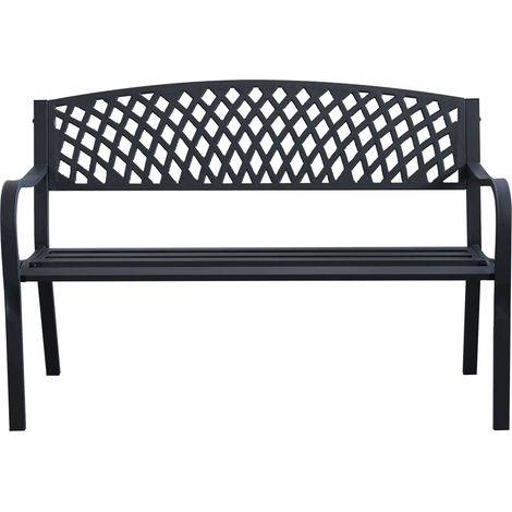 AMADO - panchina da giardino 2 posti in ferro (1/4)