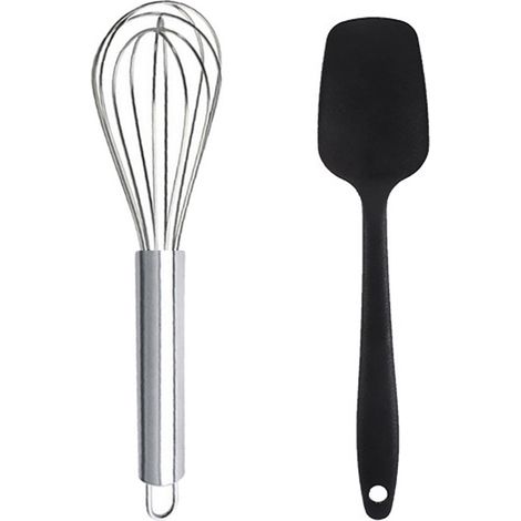 Cuchara Y Espátula De Silicona - Resistente Al Calor Hasta 230 °C - Para Utensilios Antiadherentes - 2 Unidades (1/5)