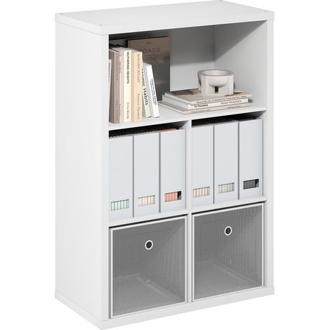 Étagère, Bibliothèque À 5 Cubes, Rangement Cubique avec Fond Fermé, 15,3 X 29,9 X 43,3 Cm, Idéale pour Le Salon, La Chambre Ou Le Bureau, Blanche. (1/5)