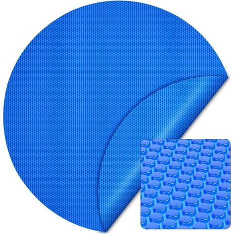 Bâche solaire à bulles pour piscine ronde Ø 3,6 m, bleue, couverture de protection pour chauffage de piscine (1/5)