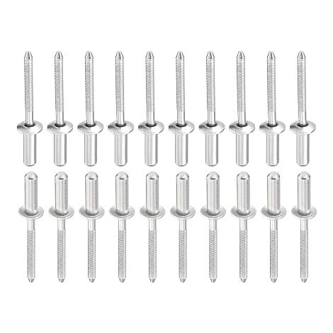 4.8 mm x 16 mm (DxL) Blind Rivets 25 Pack Well for Machinery Assembly 304 Stainless Steel Closed Dome End Rivet (1/5)
