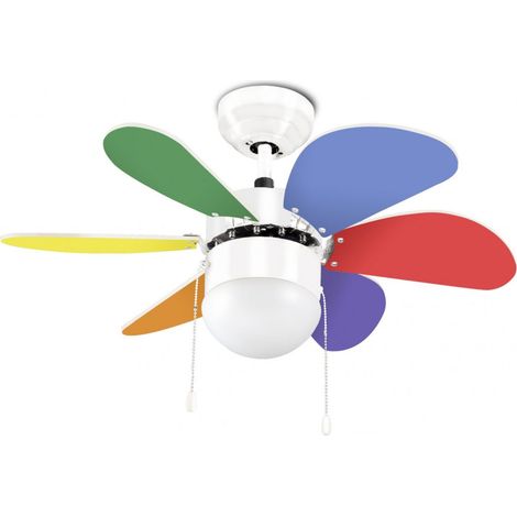 Ceiling fan Boracay with light and pull cords