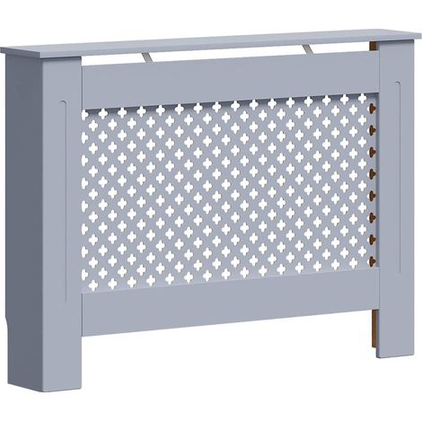 vidaXL Cubierta para radiador MDF gris antracita 112x19x81,5 cm (1/2)