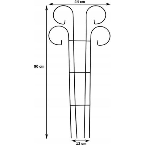 Support de jardin pour plantes grimpantes avec une arche décorative 90x44cm vert foncé