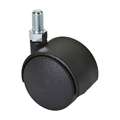 RUOTA X MOBILI DOPPIA PERNO FILETTATO - NYLON NERO MA8X12 D.MM 50 KG 45- 20 pezzi