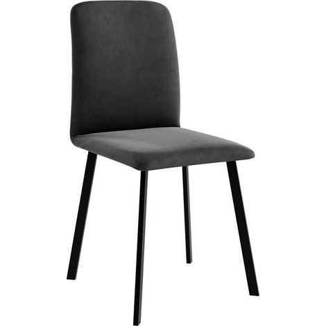 Silla Edmond 115, Amor Velvet 4321, 91x48x55cm, Tapiz, Metálico