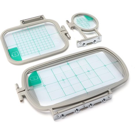Ensemble de 3 cadres à broder multifonctionnels pour machine à coudre et à broder à domicile.