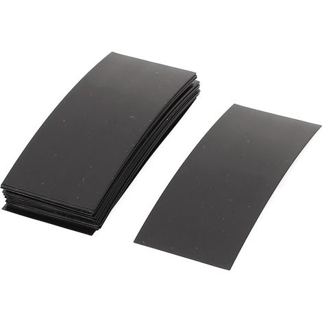 30pcs Gaine Thermorétractable Emballage Batterie PVC Tuyau Tube 29.5mm Plat Largeur 72mm x 18.5mm pour 18650 Puissance Fournitures Noir