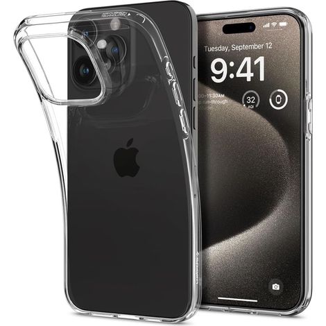 Funda transparente de cristal líquido para iPhone 15 Pro Max (1/5)