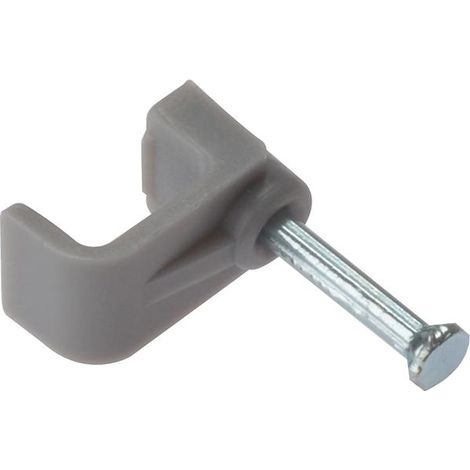ForgeFix FCC4G Cable Clip Flat Grey 4.00mm Box 100 FORFCC4G (1/3)