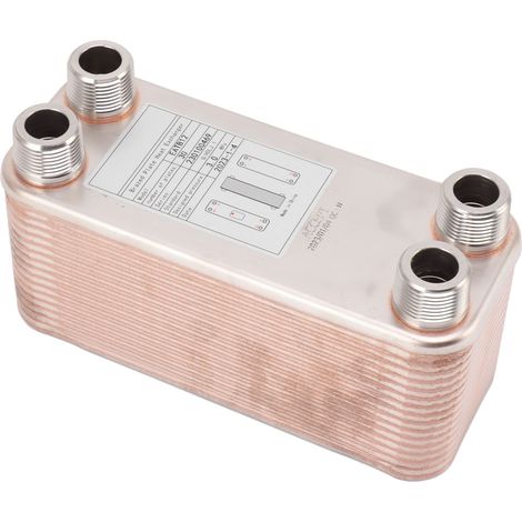 Échangeur de chaleur à plaques brasées professionnel en acier inoxydable pour eau de moût de bière (1/5)