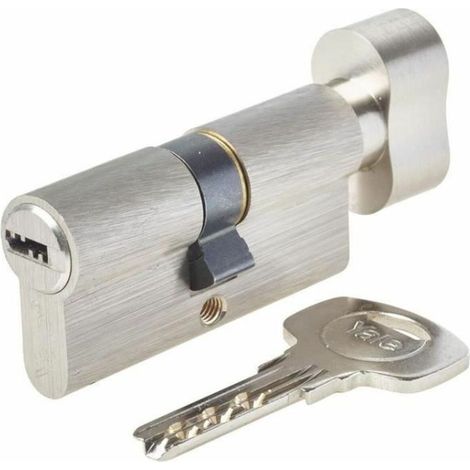 Cilindro con botón 6 pasadores 4 llaves 1 tarjeta 30 x 30 mm - Yale (1/5)