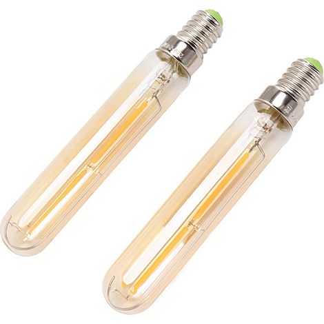 Lot de 2 ampoules LED tubulaires 4W E14 2300K T20x120 220-240V pour l'éclairage (1/5)