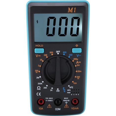 Tester numérique, mesure de tension DC/AC, courant et résistance, plage de température 0℃-50℃, fonctionnalités précises et fiables, mesure rapide et s (1/5)