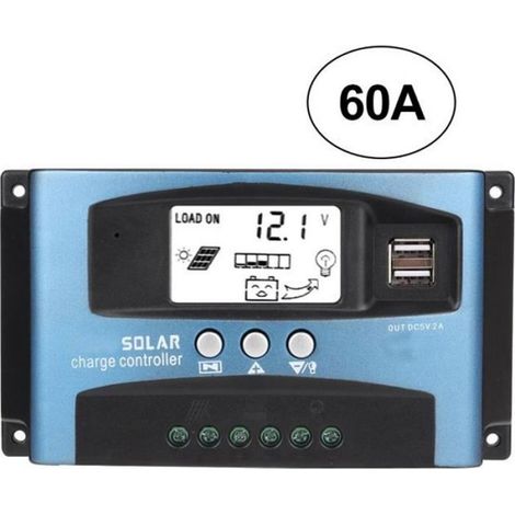 Rui DA Contrôleur de charge solaire Contrôleur de charge régulateur panneau solaire MPPT (60A) HB021 (1/4)