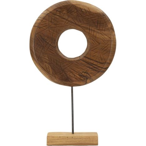 GOLDENE SKULPTUR AUS RECYCELTEM TEAKHOLZ CM 35X10X58 (UNIVERSITÄTEN - KEINE MASSENREPARATUR) (1/5)