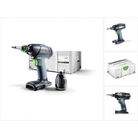 Festool T 18+3 Li-Basic Taladro atornillador a batería en Systainer ( 574763 ) - Sin batería, sin cargador incluidos (1/5)