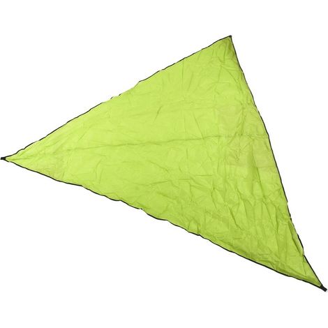 Toile d'ombrage triangulaire 4x4x4m en acier inoxydable, avec 3 câbles pour terrasse, jardin ou cour, couleur verte (1/5)