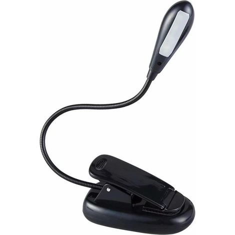 Lampe De Lecture - Lampe De Livre Rechargeable LED - Collier Flexible - 3 Niveaux De Luminosité - Pour Lecture À Domicile Ou En Déplacement - 1 Pièce (1/5)