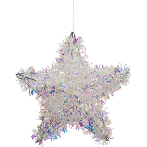 Stella olografica a sospensione h.20cm bianco - Feeric lights & christmas