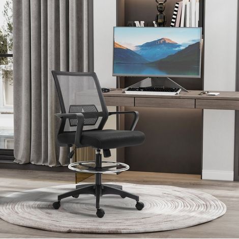 Sedia ufficio ergonomica girevole con rete OKMYHOME (1/3)