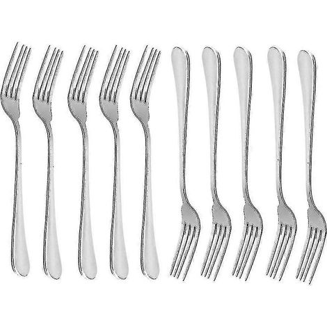 Fourchettes de table, ensemble de 10 fourchettes de table robustes en acier inoxydable (1/5)