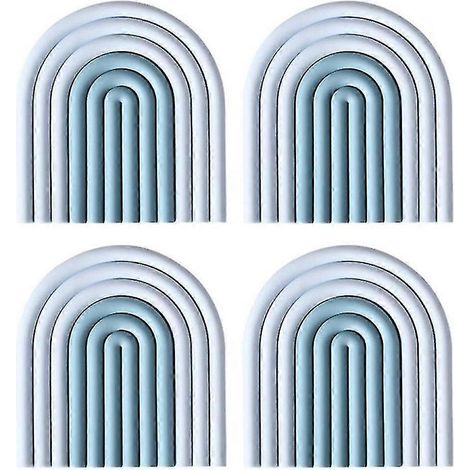 sets de table amovibles style nordique arc-en-ciel, sous-verres isolants - Bleu (1/3)