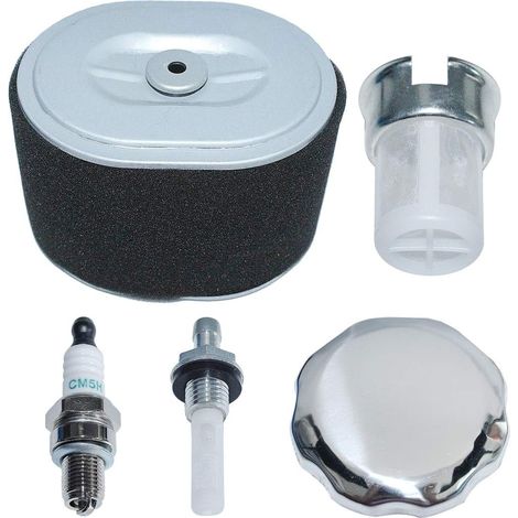Air Fuel Tank Filter Cap Spark Plug Kit For Honda GX240 GX270 8HP 9HP Lawn Mower Engine Replace 17210-ZE2-505,17672-880-000 (1/5)