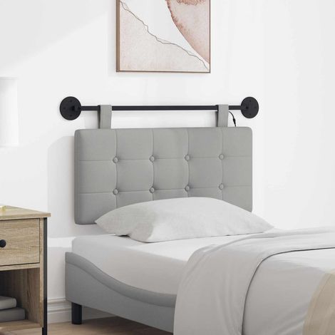 vidaXL Tête de lit suspendue Avec lumière LED Gris nuage Tissu (1/5)