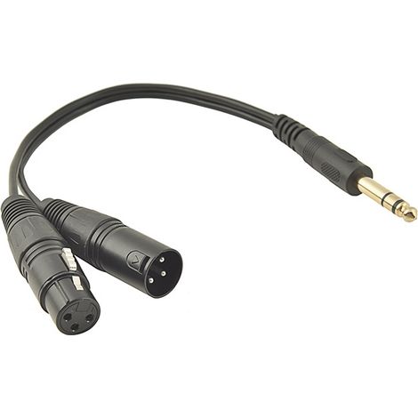 XLR-Stecker + XLR-Buchse Audio-Adapterkabel 6,35 m x 1000 m für Mischpulte, Verstärker und tragbare Lautsprecher. (1/5)