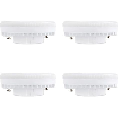 Ampoule GX53 LED 9W, Blanc Froid 6000K, 120°, Équivalent Lampe CFL GX53 15W-18W, 900LM, Non-dimmable, Spot LED Encastrable pour Meuble Cuisine/Plafond/Armoire, lot de 4 (1/5)