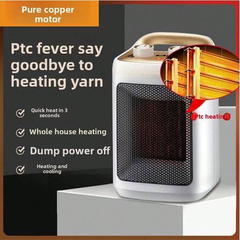 New Desktop Heater Hot Air Heater Small Solar Heater Mini Air Conditioner Home-Office Heater (1/4)